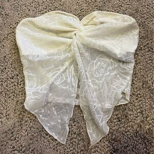 Elegant White Lace Tube Top